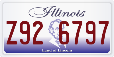IL license plate Z926797