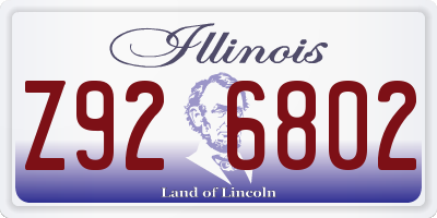 IL license plate Z926802