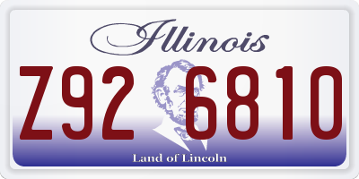 IL license plate Z926810