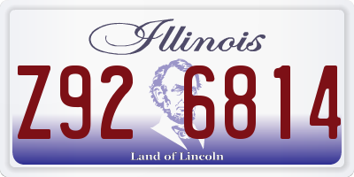 IL license plate Z926814