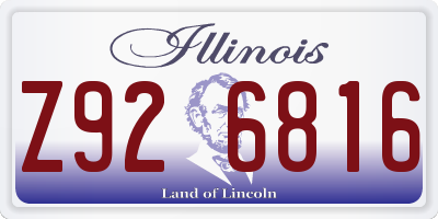 IL license plate Z926816
