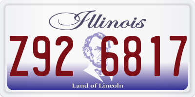 IL license plate Z926817