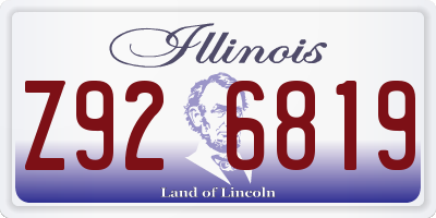 IL license plate Z926819