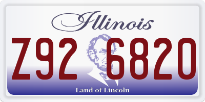 IL license plate Z926820