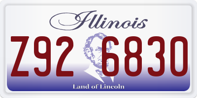 IL license plate Z926830