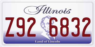 IL license plate Z926832