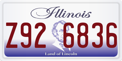 IL license plate Z926836