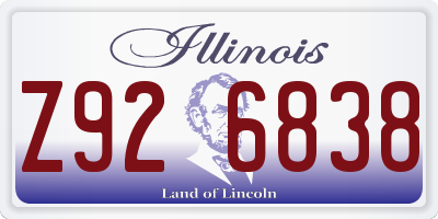 IL license plate Z926838