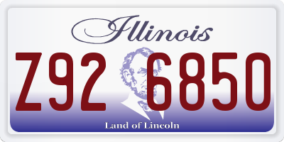 IL license plate Z926850