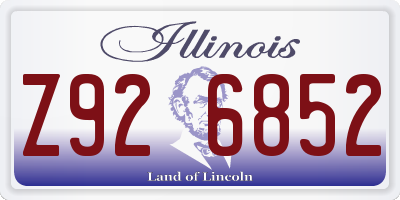 IL license plate Z926852