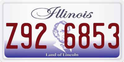 IL license plate Z926853