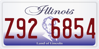 IL license plate Z926854