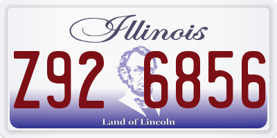 IL license plate Z926856