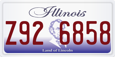IL license plate Z926858
