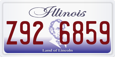 IL license plate Z926859