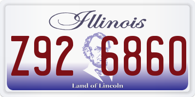 IL license plate Z926860