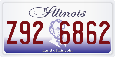 IL license plate Z926862
