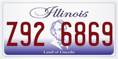 IL license plate Z926869