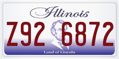 IL license plate Z926872