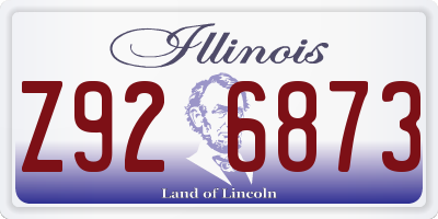 IL license plate Z926873