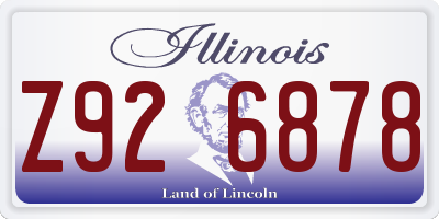 IL license plate Z926878