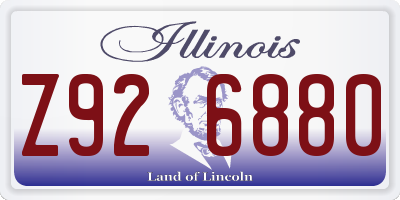 IL license plate Z926880