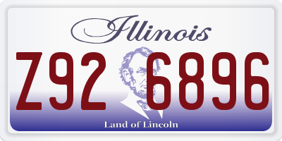 IL license plate Z926896