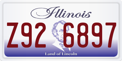 IL license plate Z926897