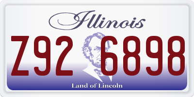 IL license plate Z926898
