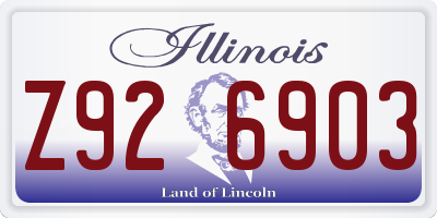 IL license plate Z926903