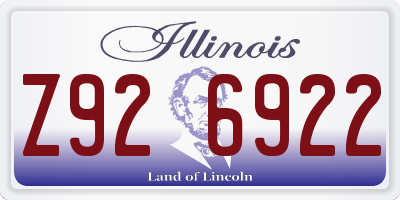 IL license plate Z926922