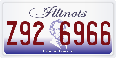 IL license plate Z926966
