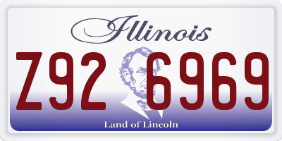 IL license plate Z926969