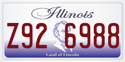 IL license plate Z926988