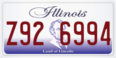 IL license plate Z926994
