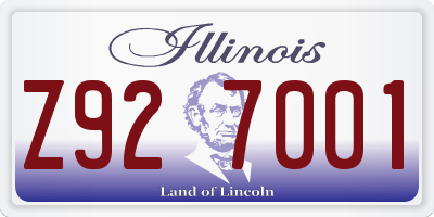 IL license plate Z927001