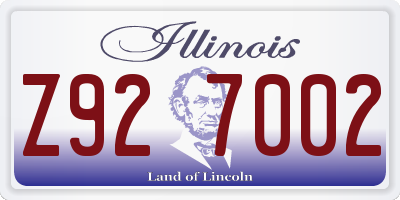 IL license plate Z927002
