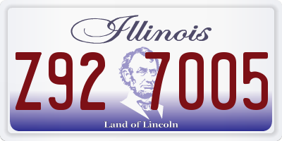 IL license plate Z927005