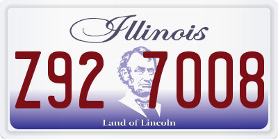 IL license plate Z927008