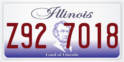 IL license plate Z927018