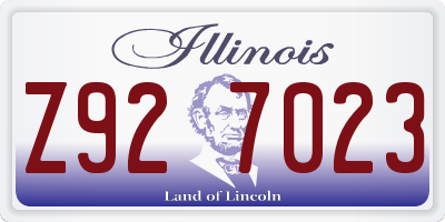 IL license plate Z927023