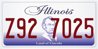 IL license plate Z927025
