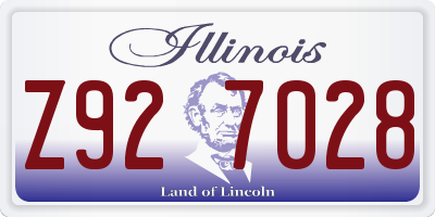 IL license plate Z927028