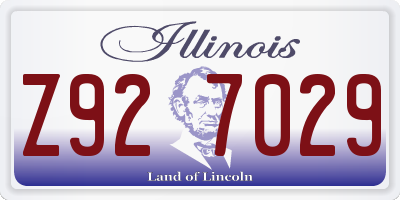 IL license plate Z927029