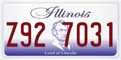 IL license plate Z927031