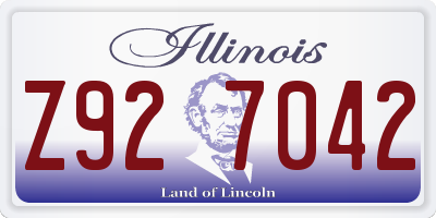 IL license plate Z927042
