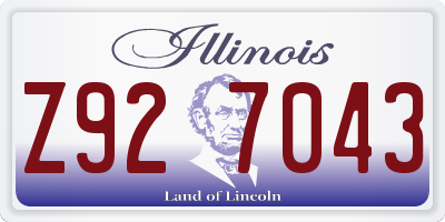 IL license plate Z927043