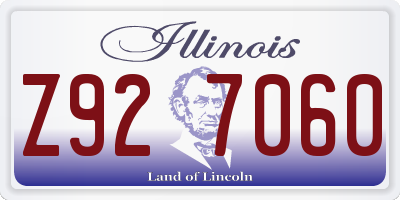 IL license plate Z927060