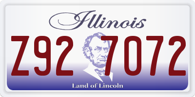 IL license plate Z927072