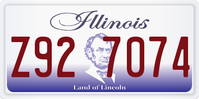 IL license plate Z927074
